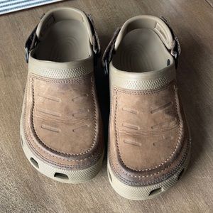 Special Crocs Brown with leather and suede on top 😍